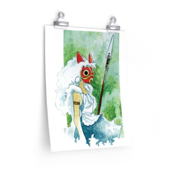 Princess Mononoke Theaters - Princess Mononoke Watercolor Style 2 Poster-House Decor, Poster, princess mononoke, Princess Mononoke Theaters