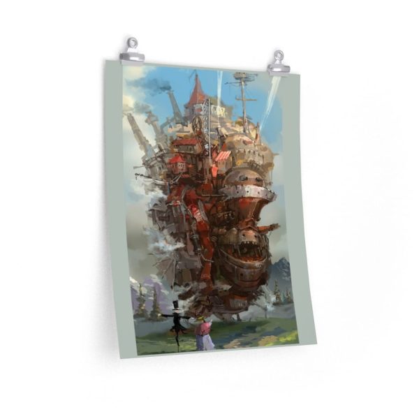 Fire Howl's Moving Castle - Howl’s Moving Castle Watercolor Fanart Poster-Fire Howl's Moving Castle, House Decor, Howl's Moving Castle, Poster