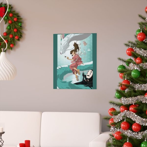 Spirited Away Sen - Spirited Away – Sen and Haku under Water Poster-House Decor, Poster, Spirited Away, Spirited Away Sen