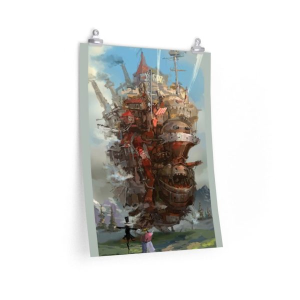 Fire Howl's Moving Castle - Howl’s Moving Castle Watercolor Fanart Poster-Fire Howl's Moving Castle, House Decor, Howl's Moving Castle, Poster