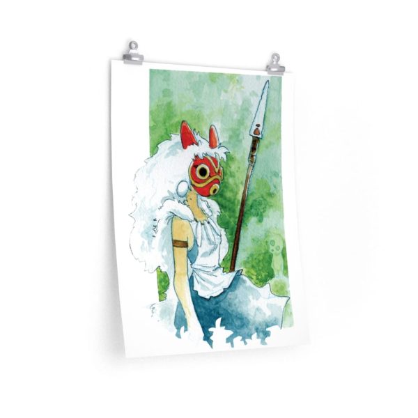 Princess Mononoke Theaters - Princess Mononoke Watercolor Style 2 Poster-House Decor, Poster, princess mononoke, Princess Mononoke Theaters