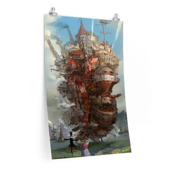 Fire Howl's Moving Castle - Howl’s Moving Castle Watercolor Fanart Poster-Fire Howl's Moving Castle, House Decor, Howl's Moving Castle, Poster