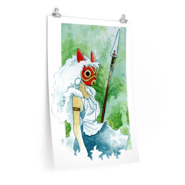 Princess Mononoke Theaters - Princess Mononoke Watercolor Style 2 Poster-House Decor, Poster, princess mononoke, Princess Mononoke Theaters