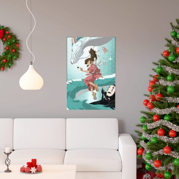 Spirited Away Sen - Spirited Away – Sen and Haku under Water Poster-House Decor, Poster, Spirited Away, Spirited Away Sen