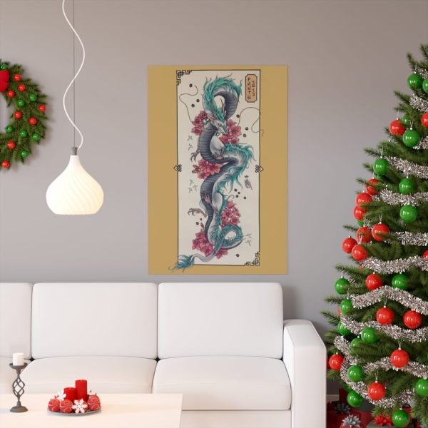 Spirited Away Radish Spirit - Spirited Away – Haku Dragon Fanart Poster-House Decor, Poster, Spirited Away, Spirited Away Radish Spirit