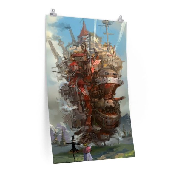 Fire Howl's Moving Castle - Howl’s Moving Castle Watercolor Fanart Poster-Fire Howl's Moving Castle, House Decor, Howl's Moving Castle, Poster