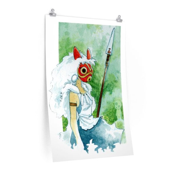 Princess Mononoke Theaters - Princess Mononoke Watercolor Style 2 Poster-House Decor, Poster, princess mononoke, Princess Mononoke Theaters