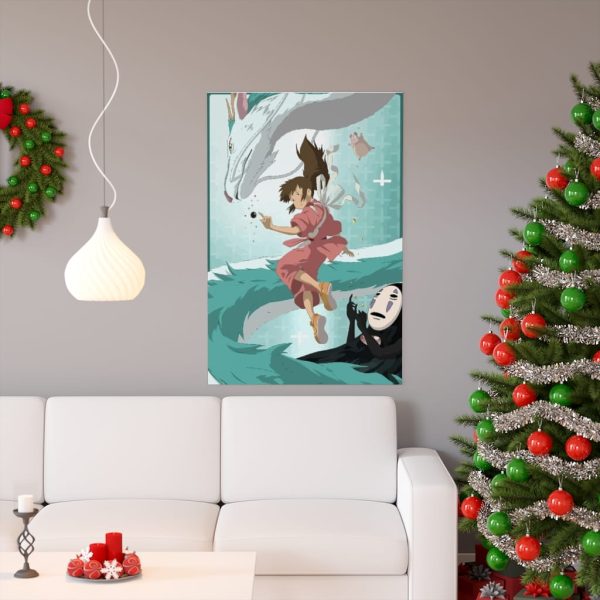 Spirited Away Sen - Spirited Away – Sen and Haku under Water Poster-House Decor, Poster, Spirited Away, Spirited Away Sen