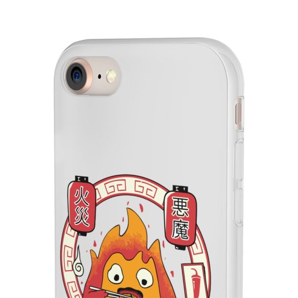 Howl's Moving Castle Explained - Howl’s Moving Castle – Calcifer Loves Ramen iPhone Cases-Accessories, Howl's Moving Castle, Howl's Moving Castle Explained, Phone Case