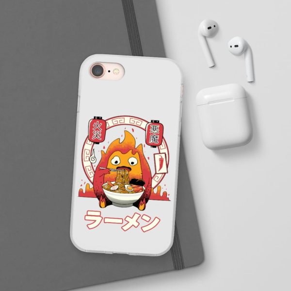 Howl's Moving Castle Explained - Howl’s Moving Castle – Calcifer Loves Ramen iPhone Cases-Accessories, Howl's Moving Castle, Howl's Moving Castle Explained, Phone Case