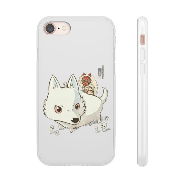 Forest Spirits Princess Mononoke - Princess Mononoke and The Wolf Cute Chibi Version iPhone Cases-Accessories, Forest Spirits Princess Mononoke, Phone Case, princess mononoke