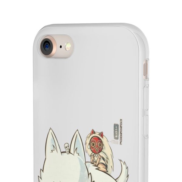 Forest Spirits Princess Mononoke - Princess Mononoke and The Wolf Cute Chibi Version iPhone Cases-Accessories, Forest Spirits Princess Mononoke, Phone Case, princess mononoke