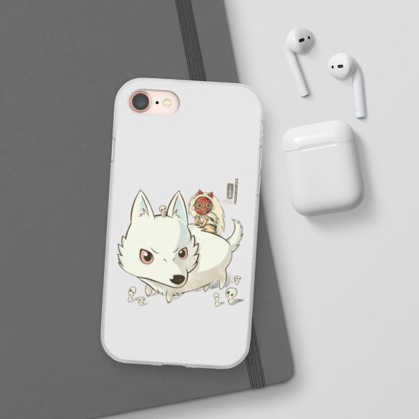 Forest Spirits Princess Mononoke - Princess Mononoke and The Wolf Cute Chibi Version iPhone Cases-Accessories, Forest Spirits Princess Mononoke, Phone Case, princess mononoke