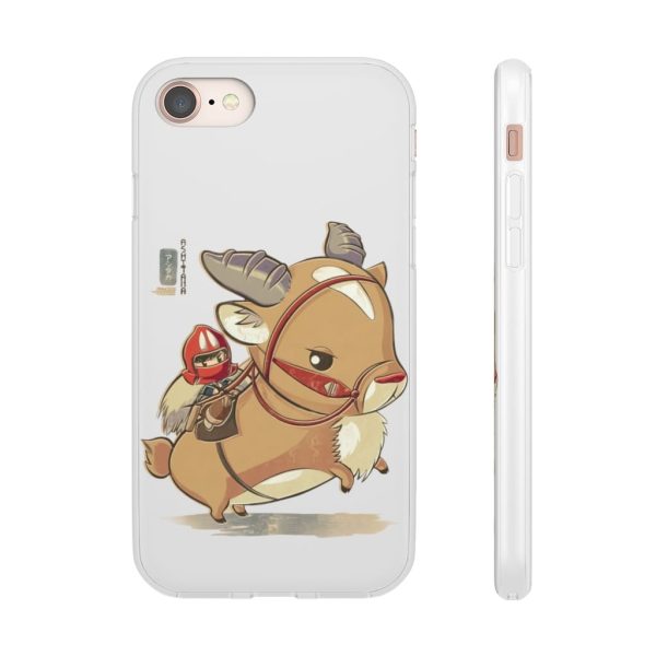 Ashitaka Princess Mononoke - Princess Mononoke Ashitaka and Yakul Chibi iPhone Cases-Accessories, Ashitaka Princess Mononoke, Phone Case, princess mononoke