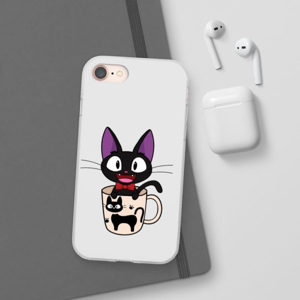 Figures Set Ghibli Ga Ippai Yubin Ningyou Kiki's Delivery Service - Jiji in the Cat Cup iPhone Cases-Accessories, Figures Set Ghibli Ga Ippai Yubin Ningyou Kiki's Delivery Service, Kiki's Delivery Service, Phone Case