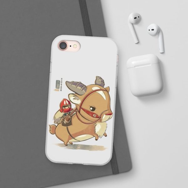 Ashitaka Princess Mononoke - Princess Mononoke Ashitaka and Yakul Chibi iPhone Cases-Accessories, Ashitaka Princess Mononoke, Phone Case, princess mononoke