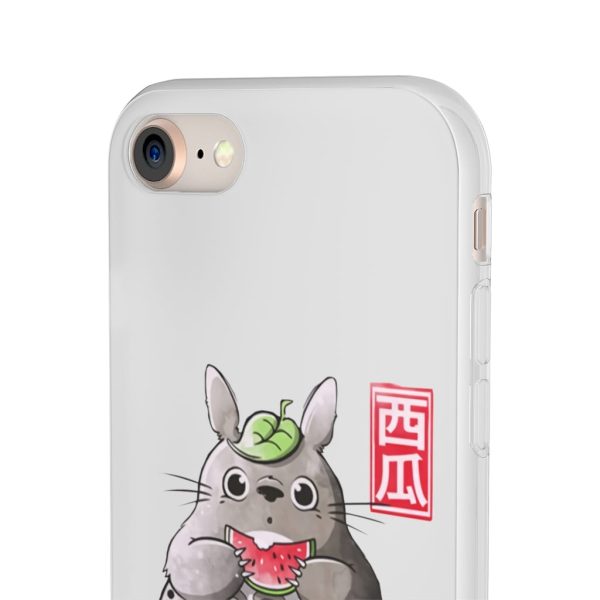 Japanese Totoro Plush - Totoro and Watermelon iPhone Cases-Accessories, Japanese Totoro Plush, My Neighbor Totoro, Phone Case