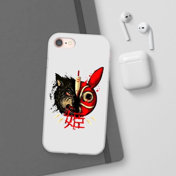 San Princess Mononoke - Princess Mononoke Mask & Wolf iPhone Cases-Accessories, Phone Case, princess mononoke, San Princess Mononoke