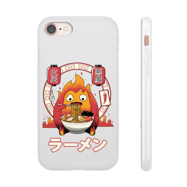 Howl's Moving Castle Explained - Howl’s Moving Castle – Calcifer Loves Ramen iPhone Cases-Accessories, Howl's Moving Castle, Howl's Moving Castle Explained, Phone Case