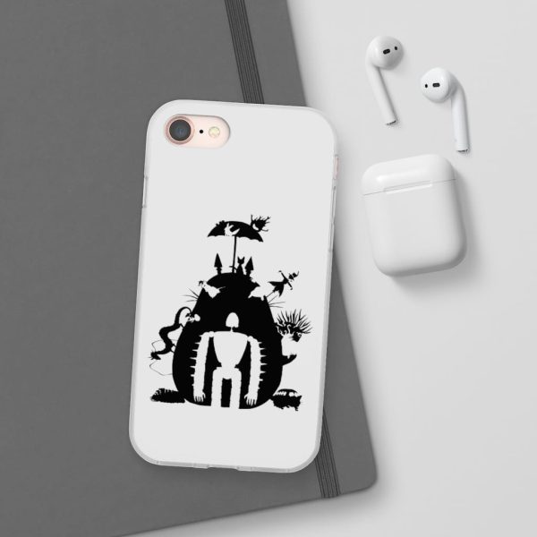 Totoro Soot Gremlins - Studio Ghibli Black & White Art Compilation iPhone Cases-Accessories, Laputa: Castle in the Sky, My Neighbor Totoro, Phone Case, Totoro Soot Gremlins