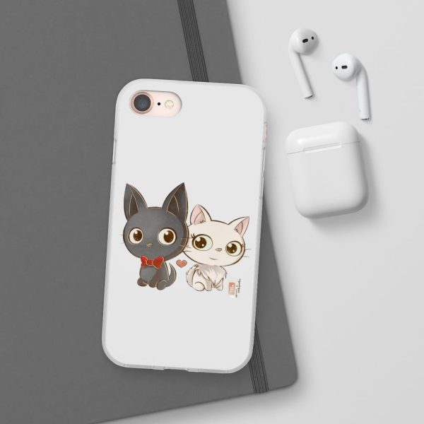 Kiki's Delivery Service Wallpaper - Kiki’s Delivery Service – Jiji and Lily Chibi iPhone Cases-Accessories, Kiki's Delivery Service, Kiki's Delivery Service Wallpaper, Phone Case