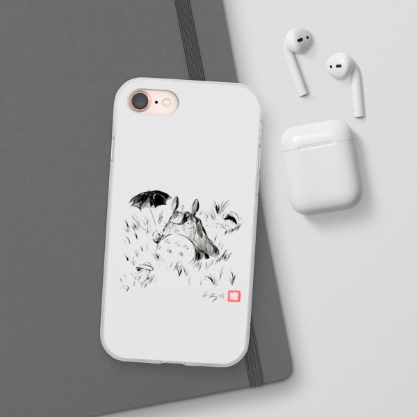 Dai-totoro - Totoro And The Girls Ink Painting iPhone Cases-Accessories, Dai-totoro, My Neighbor Totoro, Phone Case