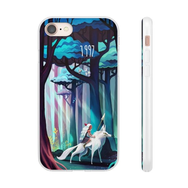 Princess Mononoke - Princess Mononoke 1997 Illustration iPhone Cases-Accessories, Phone Case, princess mononoke