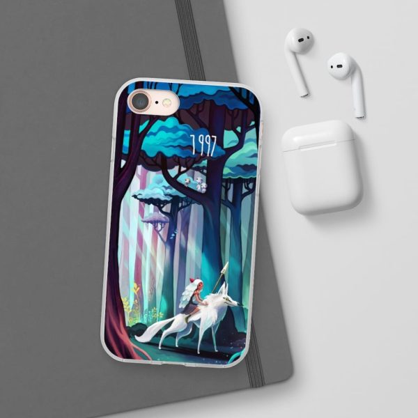 Princess Mononoke - Princess Mononoke 1997 Illustration iPhone Cases-Accessories, Phone Case, princess mononoke