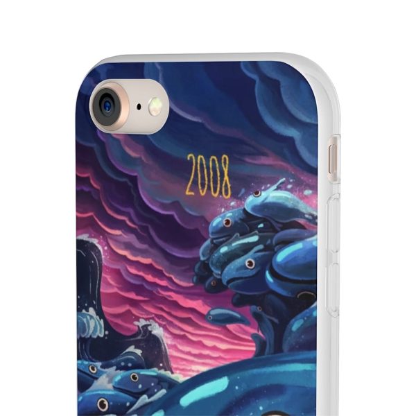 Ponyo Poster - Ponyo 2008 Illustration iPhone Cases-Accessories, Phone Case, ponyo, Ponyo Poster