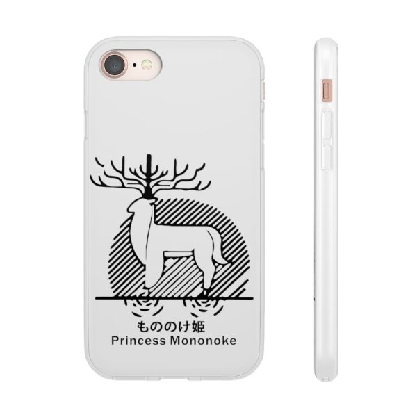 Princess Mononoke Mononoke Hime - Princess Mononoke – Shishigami Line Art iPhone Cases-Accessories, Phone Case, princess mononoke, Princess Mononoke Mononoke Hime