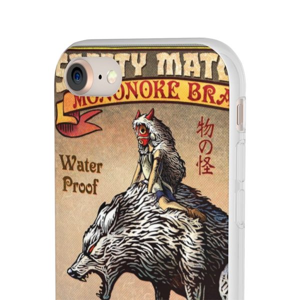 Princess Mononoke Character - Princess Mononoke and The Wolf on Top iPhone Cases-Accessories, Phone Case, princess mononoke, Princess Mononoke Character