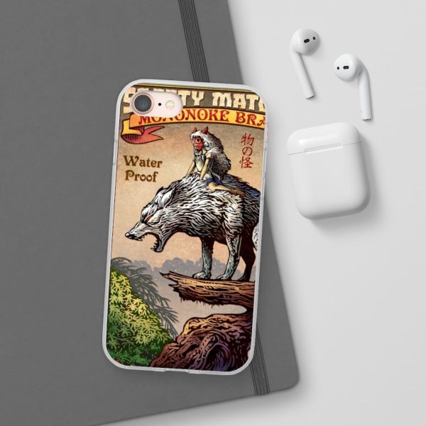 Princess Mononoke Character - Princess Mononoke and The Wolf on Top iPhone Cases-Accessories, Phone Case, princess mononoke, Princess Mononoke Character