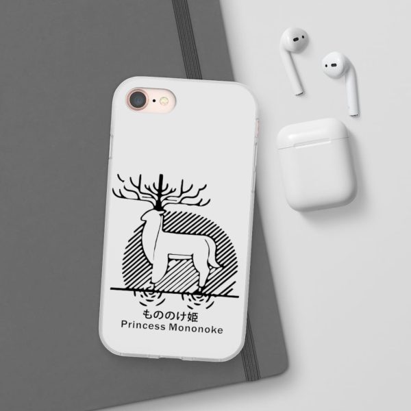 Princess Mononoke Mononoke Hime - Princess Mononoke – Shishigami Line Art iPhone Cases-Accessories, Phone Case, princess mononoke, Princess Mononoke Mononoke Hime