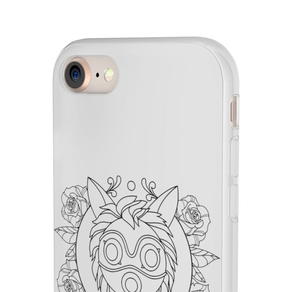 Studio Ghibli Films Princess Mononoke - Princess Mononoke Mask in Black and White iPhone Cases-Accessories, Phone Case, princess mononoke, Studio Ghibli Films Princess Mononoke