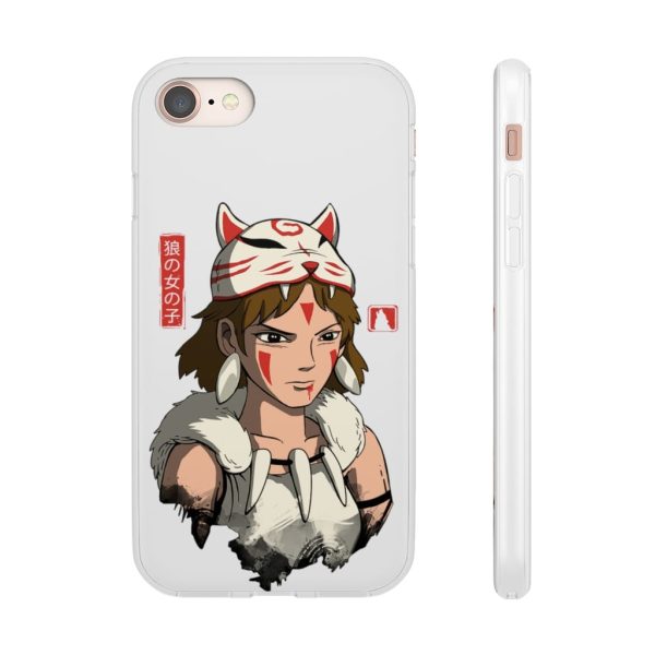 Princess Mononoke Forest Spirit Black - Mononoke The Wolf Girl iPhone Cases-Accessories, Phone Case, princess mononoke, Princess Mononoke Forest Spirit Black