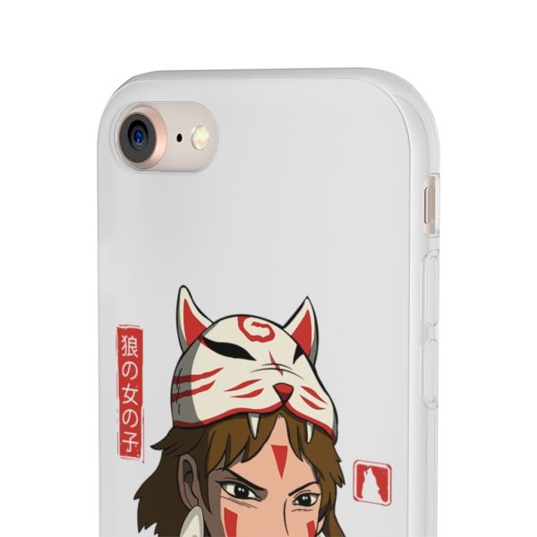 Princess Mononoke Forest Spirit Black - Mononoke The Wolf Girl iPhone Cases-Accessories, Phone Case, princess mononoke, Princess Mononoke Forest Spirit Black