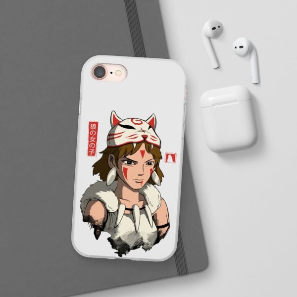 Princess Mononoke Forest Spirit Black - Mononoke The Wolf Girl iPhone Cases-Accessories, Phone Case, princess mononoke, Princess Mononoke Forest Spirit Black