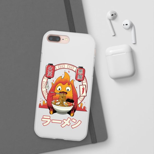 Howl's Moving Castle Explained - Howl’s Moving Castle – Calcifer Loves Ramen iPhone Cases-Accessories, Howl's Moving Castle, Howl's Moving Castle Explained, Phone Case