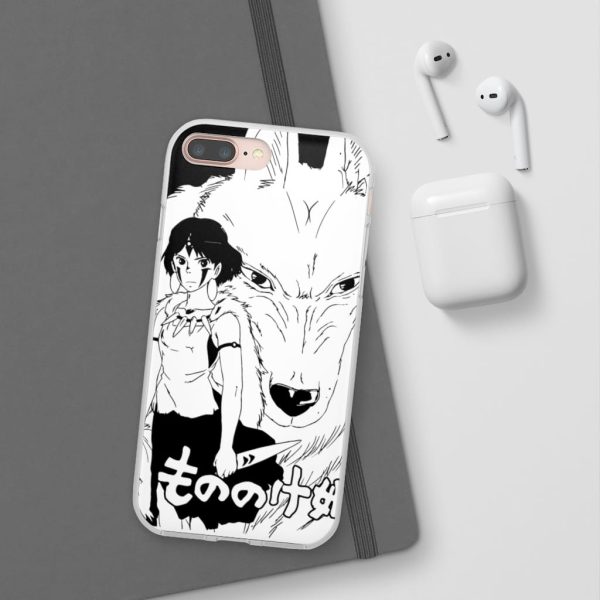 Princess Mononoke In Theaters - Princess Mononoke Black & White iPhone Cases-Phone Case, princess mononoke, Princess Mononoke In Theaters