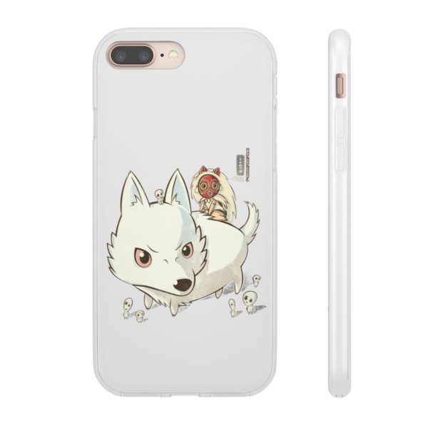 Forest Spirits Princess Mononoke - Princess Mononoke and The Wolf Cute Chibi Version iPhone Cases-Accessories, Forest Spirits Princess Mononoke, Phone Case, princess mononoke