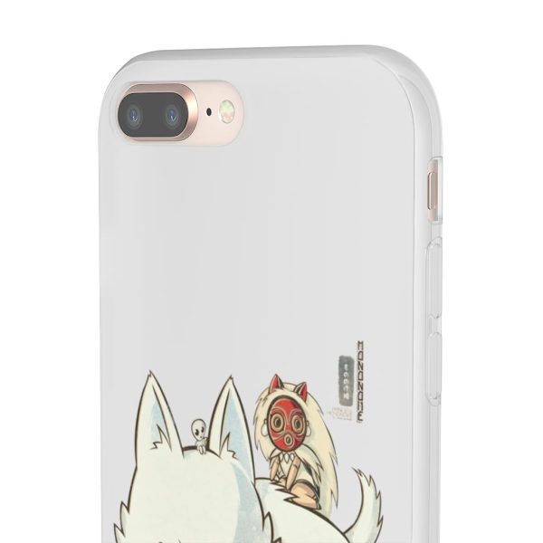 Forest Spirits Princess Mononoke - Princess Mononoke and The Wolf Cute Chibi Version iPhone Cases-Accessories, Forest Spirits Princess Mononoke, Phone Case, princess mononoke