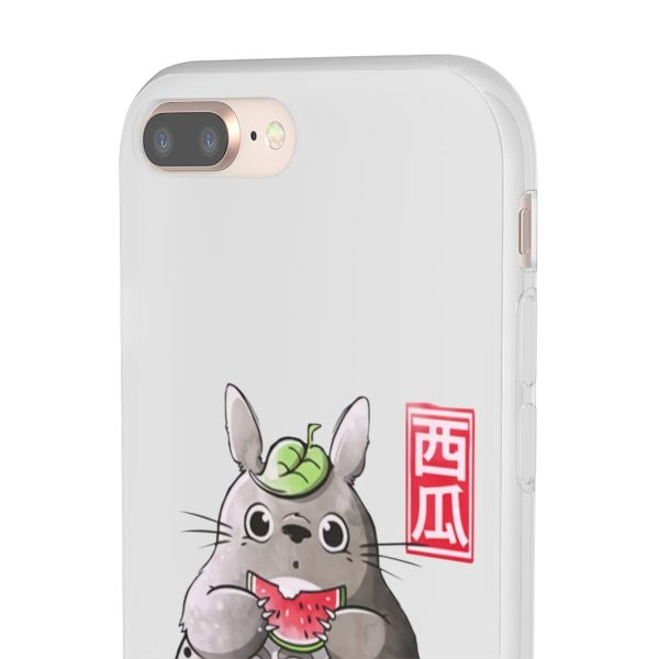 Japanese Totoro Plush - Totoro and Watermelon iPhone Cases-Accessories, Japanese Totoro Plush, My Neighbor Totoro, Phone Case