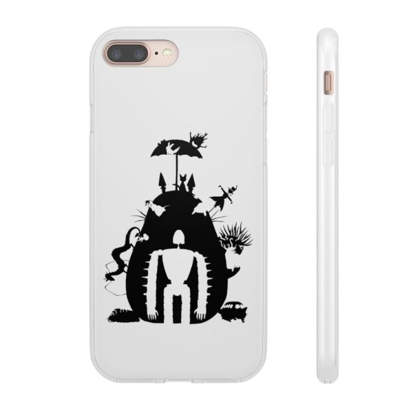 Totoro Soot Gremlins - Studio Ghibli Black & White Art Compilation iPhone Cases-Accessories, Laputa: Castle in the Sky, My Neighbor Totoro, Phone Case, Totoro Soot Gremlins