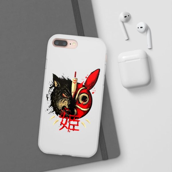 San Princess Mononoke - Princess Mononoke Mask & Wolf iPhone Cases-Accessories, Phone Case, princess mononoke, San Princess Mononoke