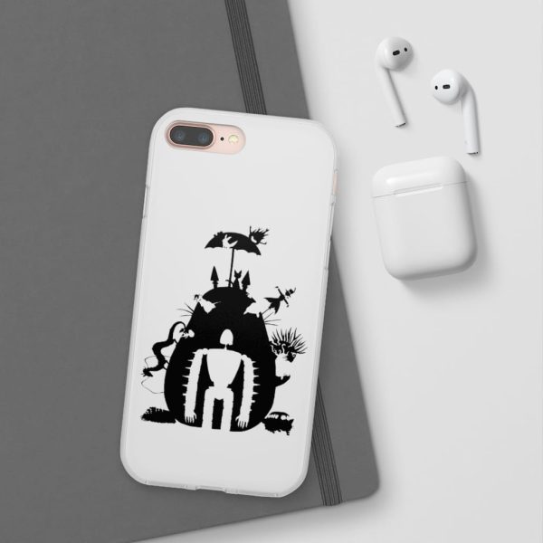 Totoro Soot Gremlins - Studio Ghibli Black & White Art Compilation iPhone Cases-Accessories, Laputa: Castle in the Sky, My Neighbor Totoro, Phone Case, Totoro Soot Gremlins