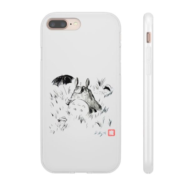 Dai-totoro - Totoro And The Girls Ink Painting iPhone Cases-Accessories, Dai-totoro, My Neighbor Totoro, Phone Case