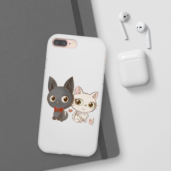 Kiki's Delivery Service Wallpaper - Kiki’s Delivery Service – Jiji and Lily Chibi iPhone Cases-Accessories, Kiki's Delivery Service, Kiki's Delivery Service Wallpaper, Phone Case