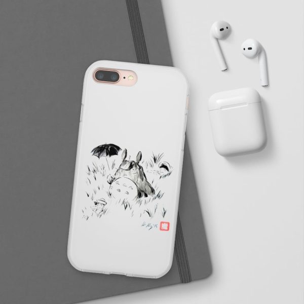 Dai-totoro - Totoro And The Girls Ink Painting iPhone Cases-Accessories, Dai-totoro, My Neighbor Totoro, Phone Case