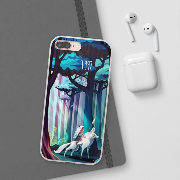 Princess Mononoke - Princess Mononoke 1997 Illustration iPhone Cases-Accessories, Phone Case, princess mononoke