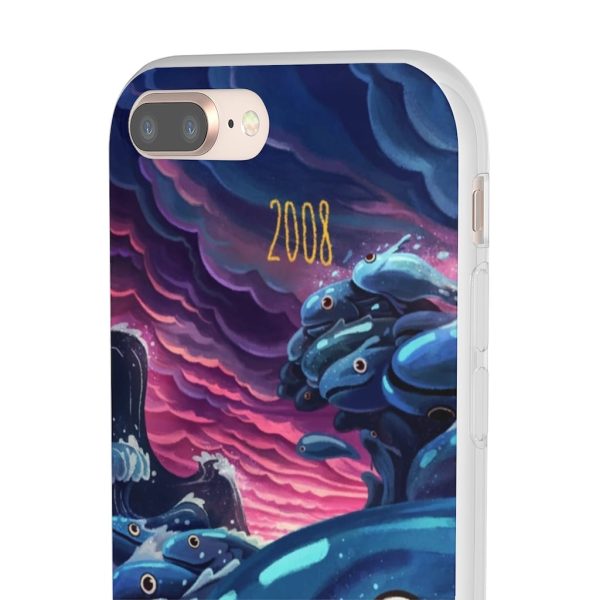 Ponyo Poster - Ponyo 2008 Illustration iPhone Cases-Accessories, Phone Case, ponyo, Ponyo Poster